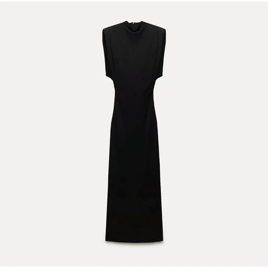 Vestido Gótico Elegant Black Midi