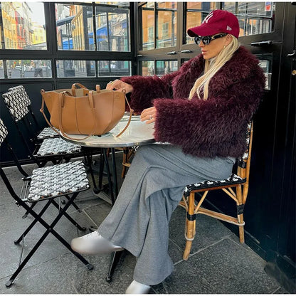 Top Gótico Fatima Faux Fur Jacket