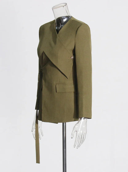 Blazer Gótico Asymmetrical Chic