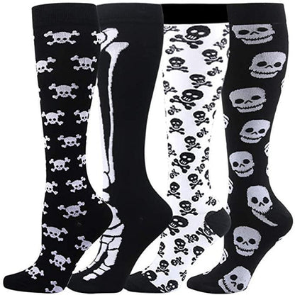 Calavera Knee Socks de Medianoche