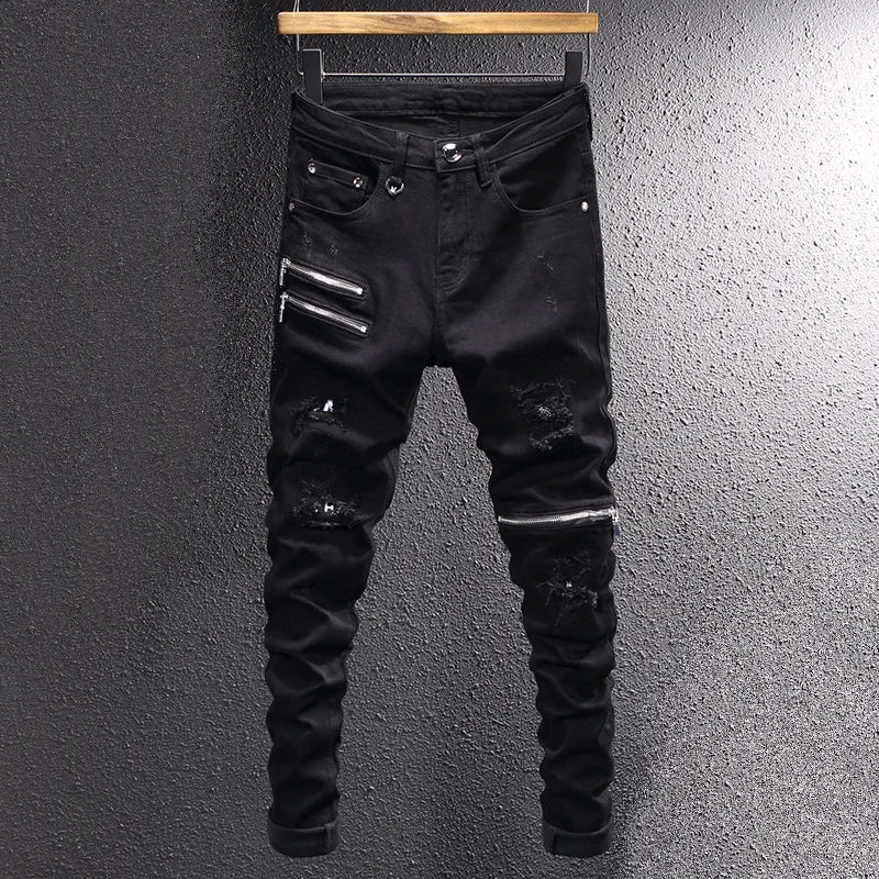Jeans Punk Masculinos del Caos Urbano