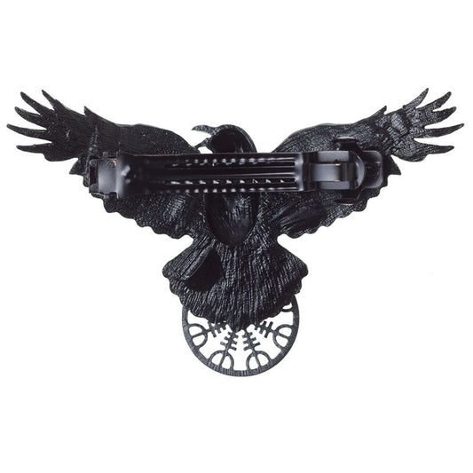Gótico Crow Hair Clip Infernal