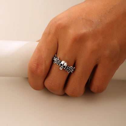 Calavera Flower Anillo del Abismo