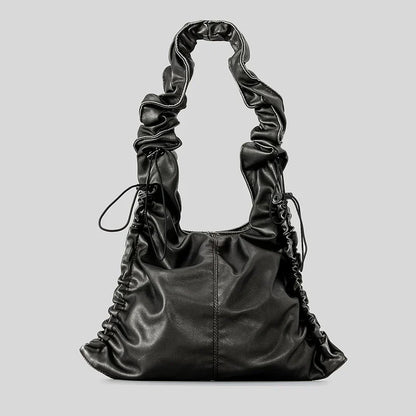 de Mujer Cuero Vintage Bolso Negro