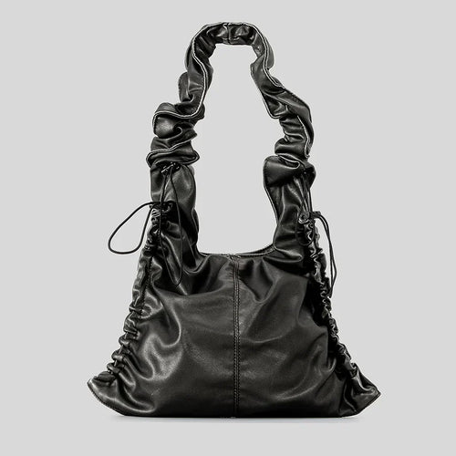 de Mujer Cuero Vintage Bolso Negro