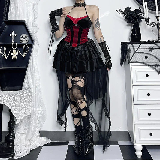 Falda Gótica Lilith de Terciopelo