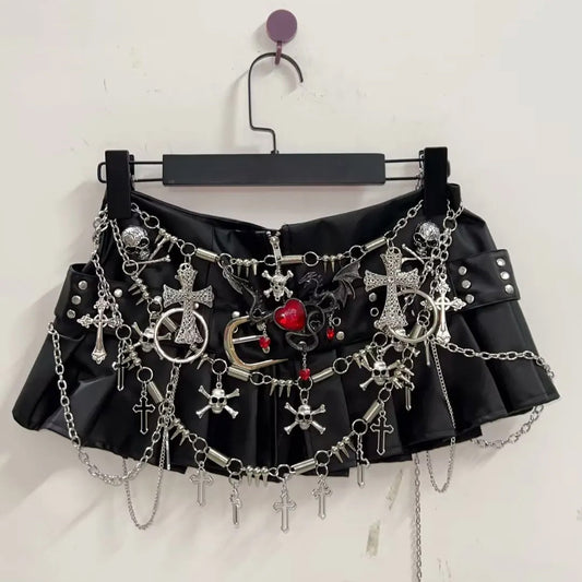 Falda Gótica Aurelia de Cuero