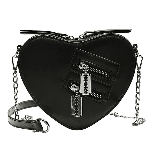 Blade Heart Bolso de Cuero Negro