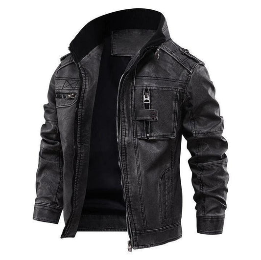 Chaqueta de Cuero Biker Gótica