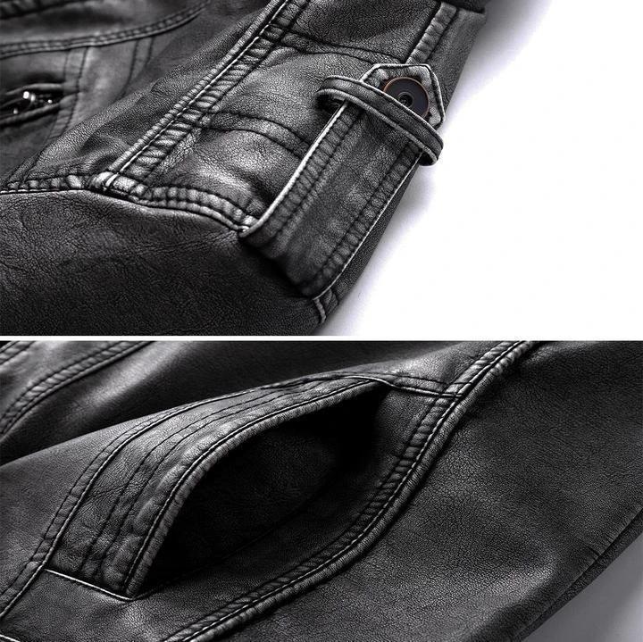 Chaqueta de Cuero Biker Gótica