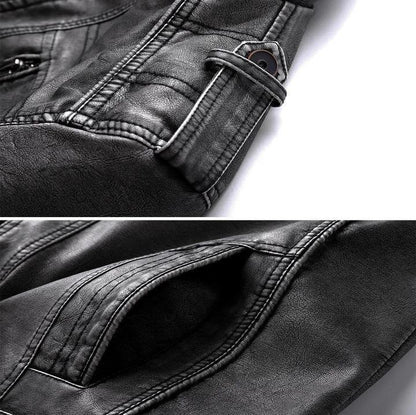 Chaqueta de Cuero Biker Gótica