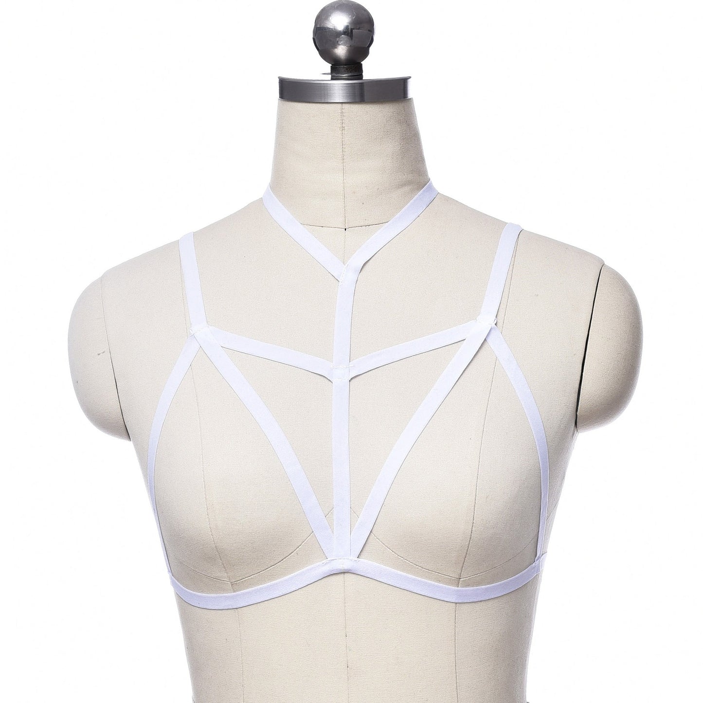 Geometric Cage Harness Bra del Abismo