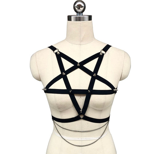 Pentagram con Púas Harness Maldito