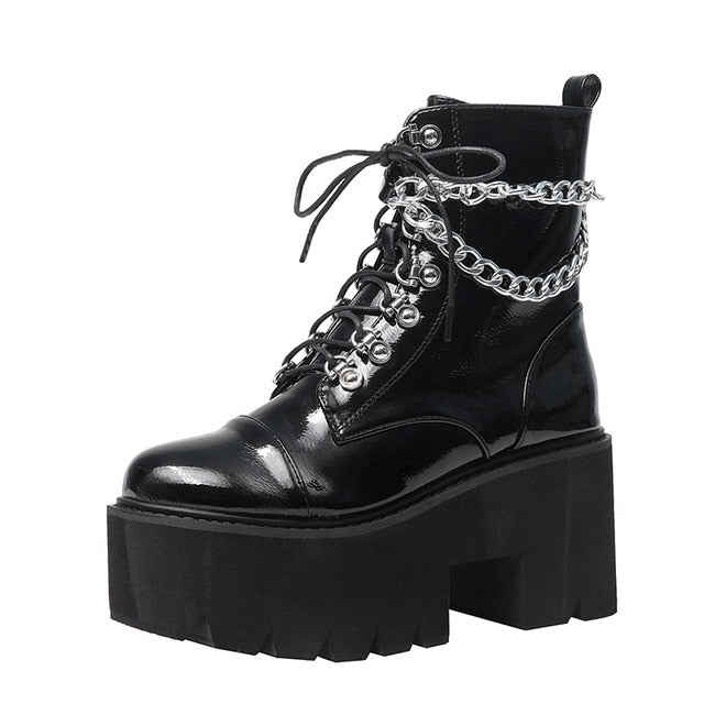Botas Góticas Leather Chain