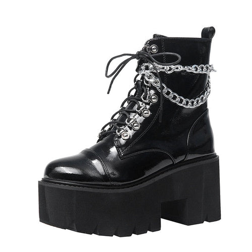 Botas Góticas Leather Chain