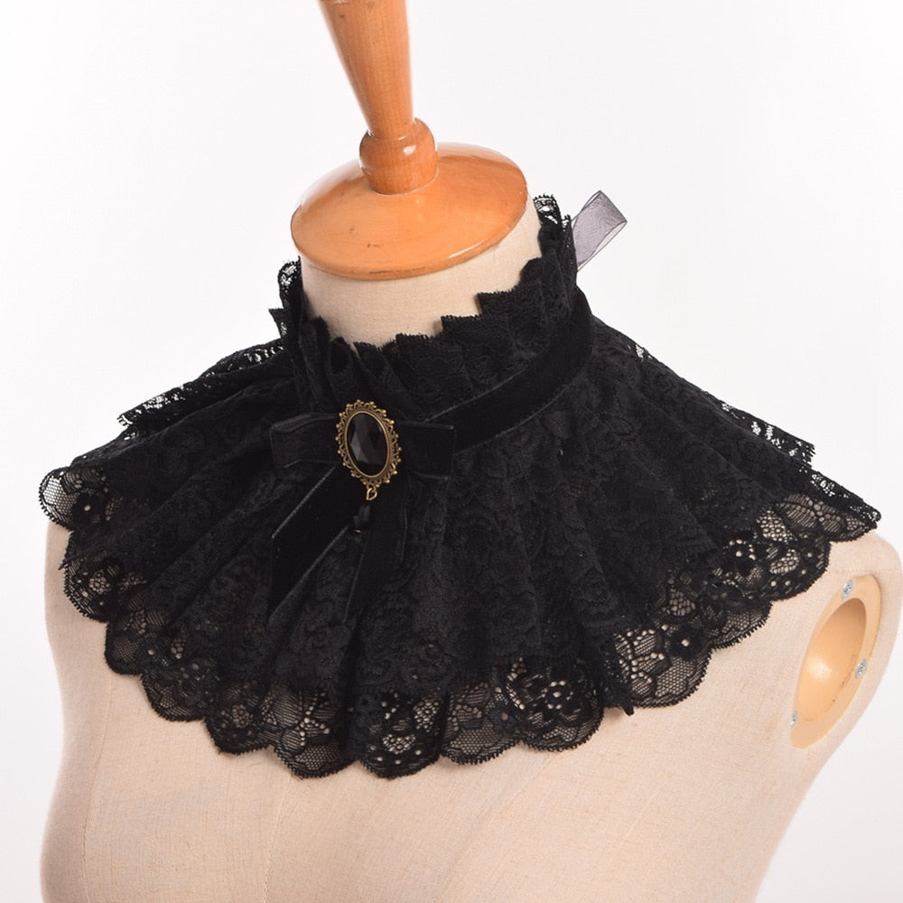 Victorian Lace Collar Oscuro