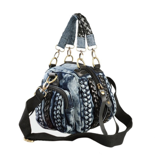 Smooth Denim Shoulder Bolso