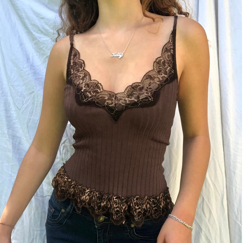 Top Gótico Lace Tank