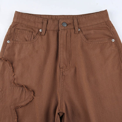 Vaqueros Góticos Brown Floral