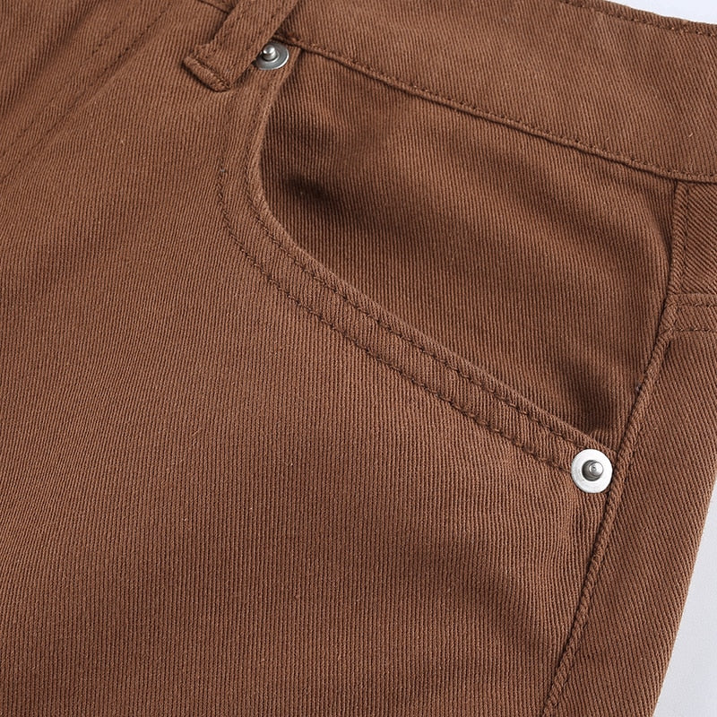 Vaqueros Góticos Brown Floral