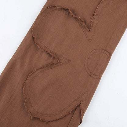 Vaqueros Góticos Brown Floral