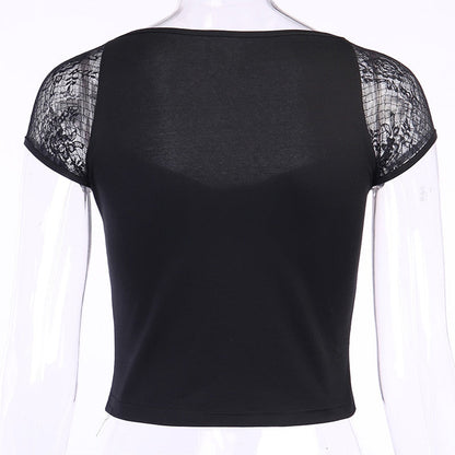Top Gótico Lace Mesh