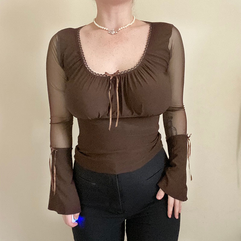 Top Gótico Mesh Anna