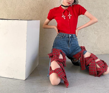 Vaqueros Góticos Rotos