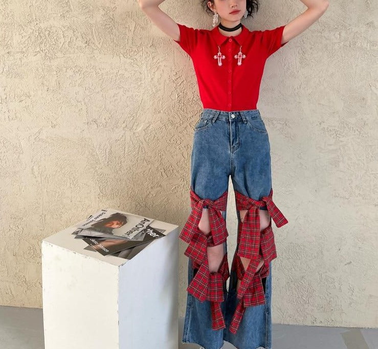 Vaqueros Góticos Rotos