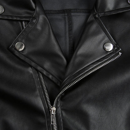 Chaqueta Gótica Punk Cropped Leather