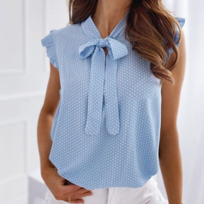 Blusa Gótica Ruffles Polka Dot