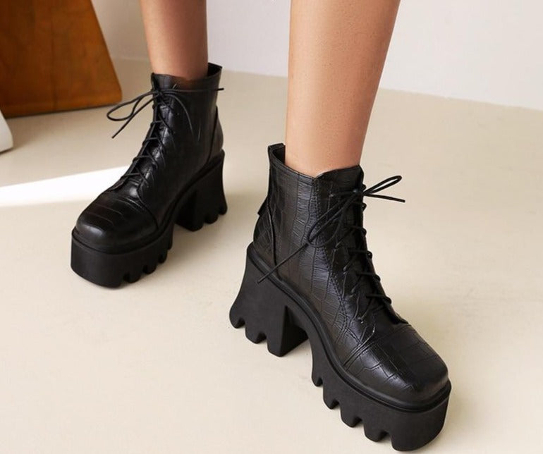 Botas Góticas Leather Vanessa