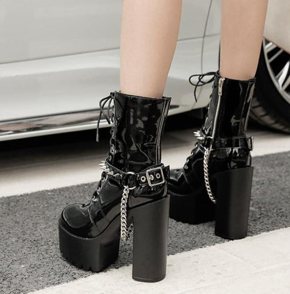 Tacones Góticos Chain High