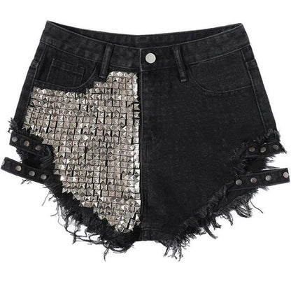 Pantalones Cortos Góticos Sephra Rivet