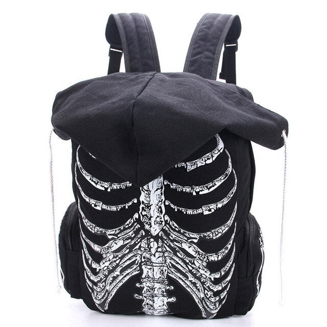 Skeleton Hooded Mochila