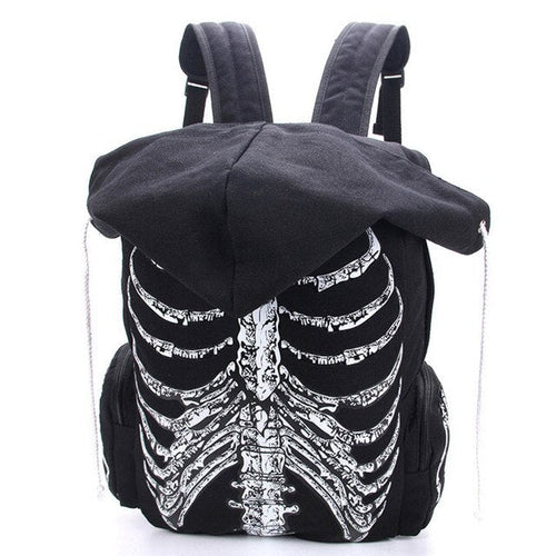 Skeleton Hooded Mochila