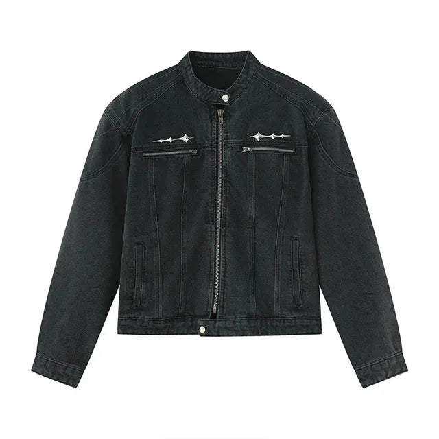 Chaqueta Denim Negra del Caos Urbano