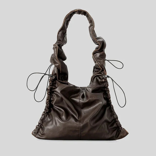 de Mujer Cuero Vintage Bolso Negro