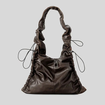 de Mujer Cuero Vintage Bolso Negro
