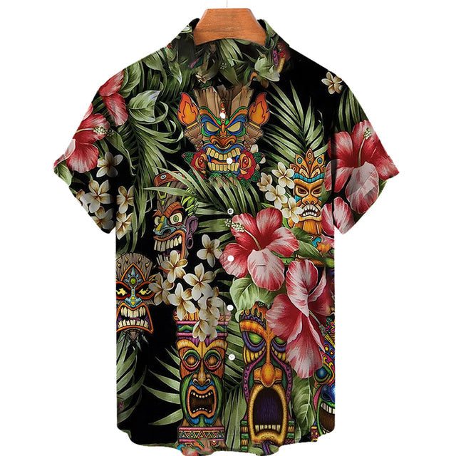 Camisa Tiki Oscuro del Ritual