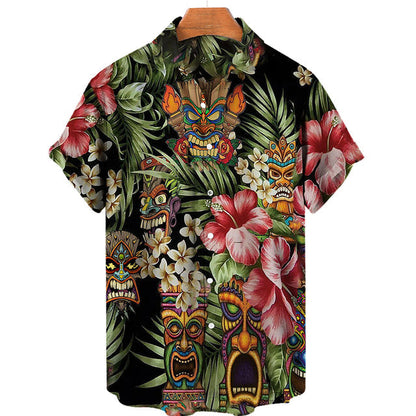 Camisa Tiki Oscuro del Ritual