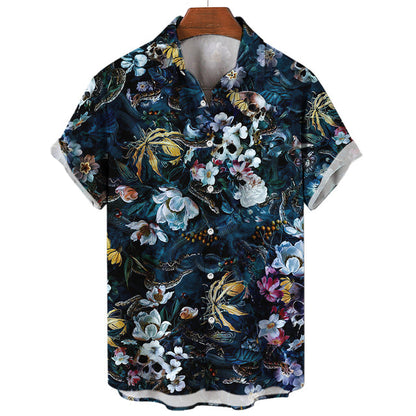 Camiseta Skull Floral Infernal