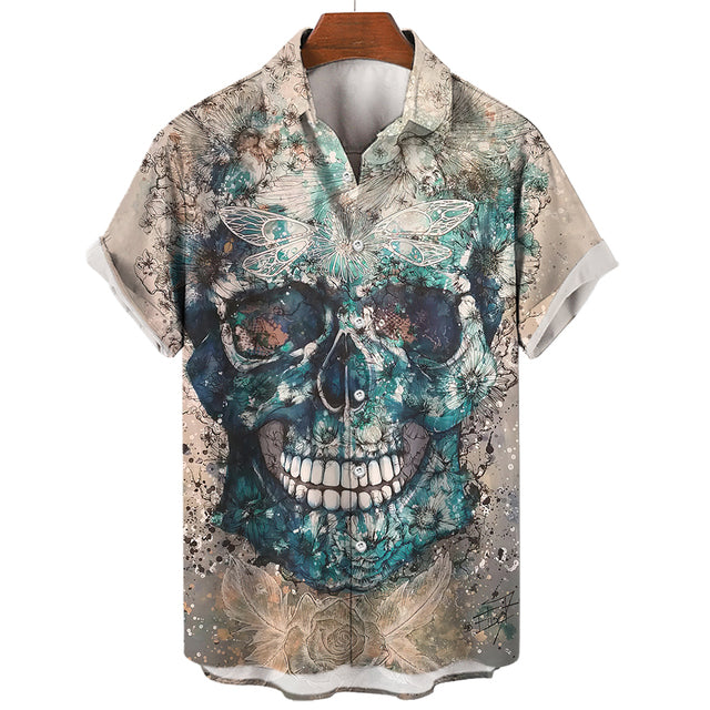 Camiseta Skull Floral Infernal