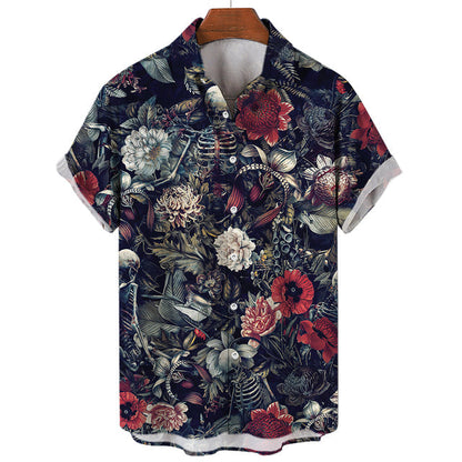 Camiseta Skull Floral Infernal