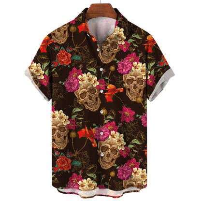 Camiseta Skull Floral Infernal