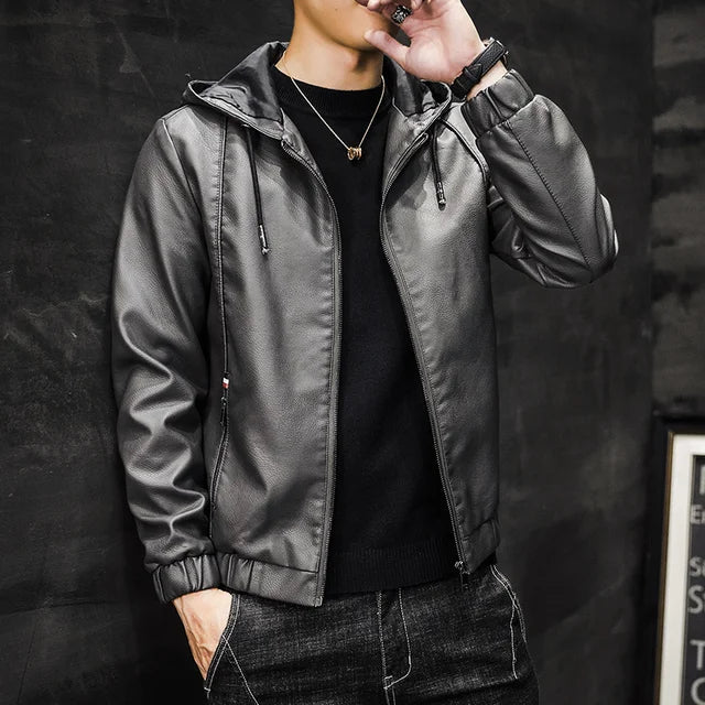 Chaqueta de Cuero Sintético del Abismo