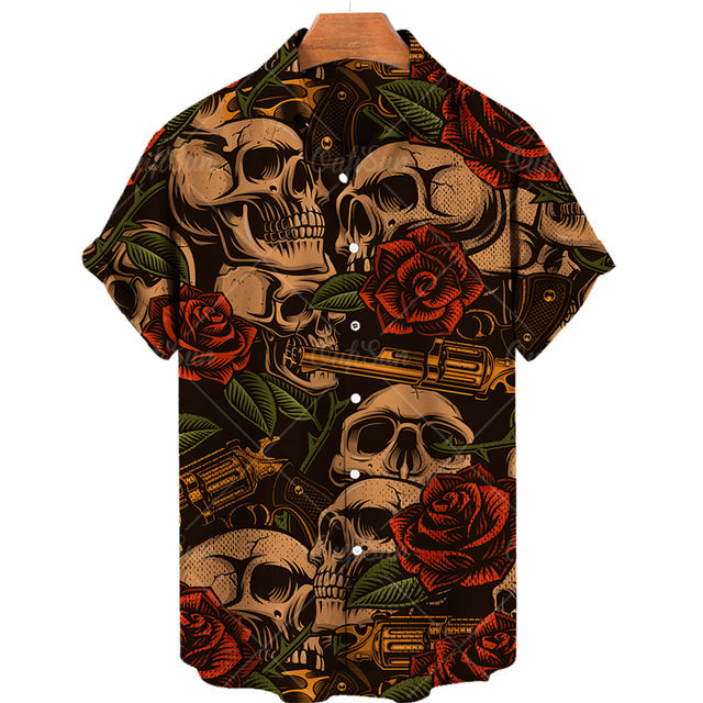 Camisa Skull Tropical del Abismo
