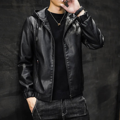 Chaqueta de Cuero Sintético del Abismo