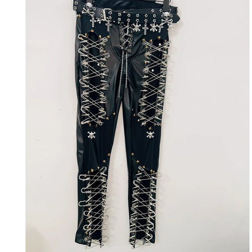 Pantalón Gótico Masculino del Ritual Oscuro