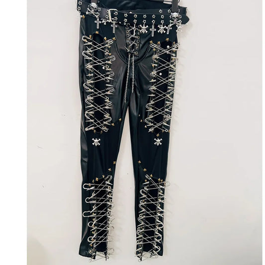 Pantalón Gótico Masculino del Ritual Oscuro